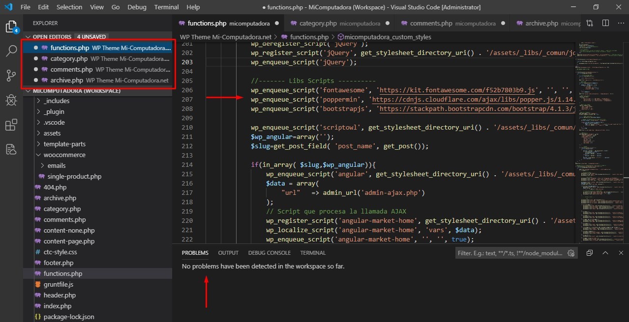 PHP Intelephense: Errores con WordPress y Woocommerce